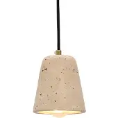 Olucia - CLAES - Hanglamp - Beige / Zwart - Vorm: Peer