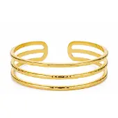 Cilla Jewels Goudkleurige Driedubbele Open Dames Bangle Armband
