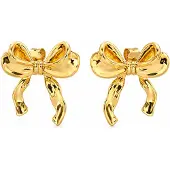 Cilla Jewels Goudkleurige Strik Oorknopjes met Lintdetail