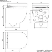 LuxeBath Randloze wandcloset met nano-coating 49,5 cm zwart mat keramiek