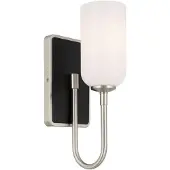 Kichler LED Wandlamp Solia | 1X E27 Max 3W | Brushed Nickel & Black