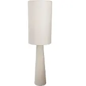 Olucia - TIMMY - Vloerlamp - Beige / Zwart - Vorm: Cilinder