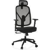 Hjh OFFICE Bureaustoel / draaistoel RALOO ECO zitting stof / rugleuning mesh zwart
