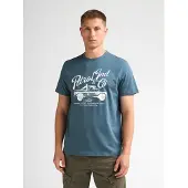 Petrol Industries Shirt saffier / wit