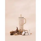 Qwetch Travel Cup Geïsoleerd dop lekvrij - Wild Zebra Linnen