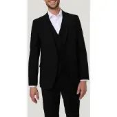 Pierre Cardin Modern Fit Blazer zwart, Effen