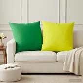 vidaXL Kussen met kussen HEERLEN 2 st Heldere Groen. Polyester