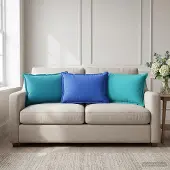 vidaXL Kussen met kussen HOUTEN 6 st Koninklijk Blauw Polyester