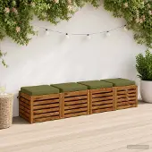 vidaXL Zitkussens SOEST 4 st 100% Polyester Olijfgroen 45 x 45 x 7 cm