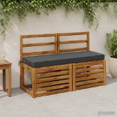 vidaXL Bankkussen SOEST 100% Polyester Antraciet 110 x 40 x 8 cm