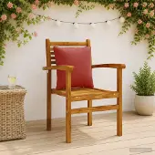 vidaXL Rugkussen PUTTEN 4 st 100% Polyester Rood 40 x 40 x 15 cm