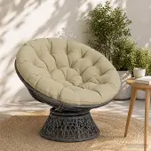 vidaXL Papasan Stoel Kussen VIANEN 100% Polyester Lichtgroen