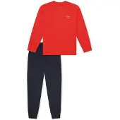 Schiesser Nachtkledij ' Nightwear ' donkerblauw / oranje