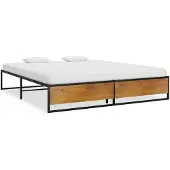 vidaXL Bedframe metaal zwart 200x200 cm