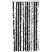 vidaXL Vliegenhor met grijze en zwarte chenille, 100x230 cm