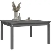 vidaXL Tuintafel, grijs, 82,5x82,5x45 cm, massief grenenhout