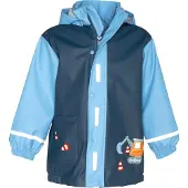 Playshoes Regenjas, uni, kindermaten. Wind- en waterdichte regenjas, regenmantel, regenbekleding