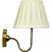 Relaxdays Wandlamp, stoffen kap, antiek design, ivoorwit/brons