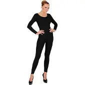 Widmann Unicolor Body Volwassen, Lang, Zwart - Vrouw