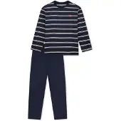 Schiesser Nachtkledij ' Nightwear ' nachtblauw / wit