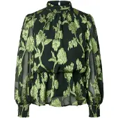 Y.A.S Blouse 'DASH' groen gemêleerd / zwart