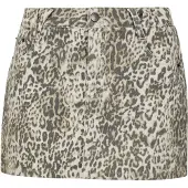 Apricot Minirok van denim met luipaardprint van katoenmix