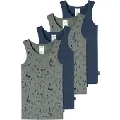 Schiesser Onderhemd ' Fine Rib Multi ' donkerblauw / kaki