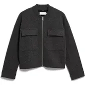 Armedangels - Women's Cotton-Wool Bomber Knit Jacket - Vrijetijdsjack M, zwart