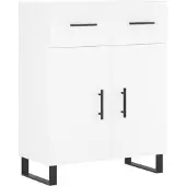 vidaXL Hoge kast 69,5x34x180 cm bewerkt hout wit