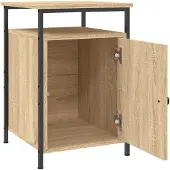 vidaXL Nachtkastje 40x42x60 cm bewerkt hout sonoma eikenkleurig