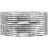 vidaXL Plantenbak 291x140x68 cm gegalvaniseerd staal zilverkleurig