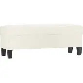 vidaXL Bankje 100x35x41 cm kunstleer crèmekleurig