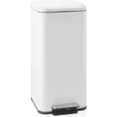 Hjh OFFICE Afvalbak / afvalscheidingssysteem Clean Square - 30 L staal wit