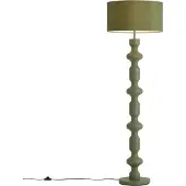 QAZQA Retro vloerlamp groen met stoffen kap 160cm - Captain