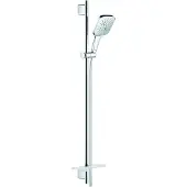 GROHE Rainshower SmartActive Cube - Doucheset - handdouche130 9,5 l/min, 3-jets, douchestang 90 cm en doucheslang, chroom 26587000