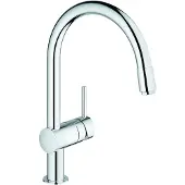 GROHE Minta keukenkraan met draaibare ronde uitloop en uittrekbare perlator chroom