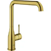 GROHE essence 1-gats keukenkraan met hoge l-uitloop 30 cm, geborsteld cool sunrise