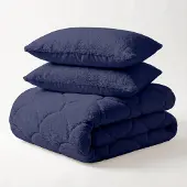 Fresh & Co Dekbedovertrek Easy Dekbed Teddy - Navy 240 x 220 cm