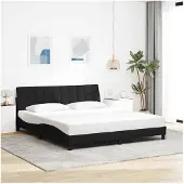 vidaXL Bedframe zonder matras "Hanko", zwart, 180x200 cm, gestoffeerd