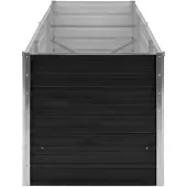 vidaXL Lit surélevé de jardin Acier galvanisé 480x80x77 cm Anthracite47071
