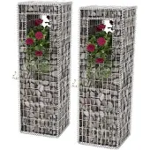 vidaXL Schanskorf palen/plantenbakken 2 st 50x50x160 cm staal