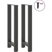 vidaXL Bartafelpoten 2 st 50x(100-101) cm staal antraciet