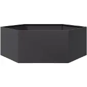 vidaXL Plantenbak zeshoek 138x120x45 cm staal zwart