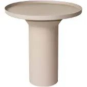Kick Collection bijzettafel Sky - Metaal - Rond tafelblad met opstaand randje - Beige