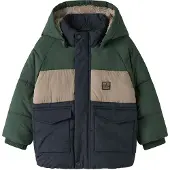 Name It Mini Colour Block Gewatteerde Jas 86 EU Jongens