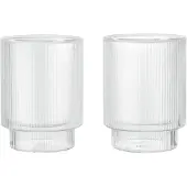 Ferm Living Ripple Thermal glas 22 cl, 2-pack Helder
