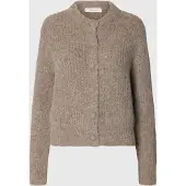 Selected Gebreid vest 'GABRIELLA' taupe