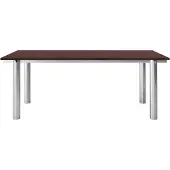 Ferm Living Atura eettafel Brushed stainless steel-burgundy, 90x200 cm
