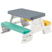 DOLU Picknicktafel White/Blue/Yellow