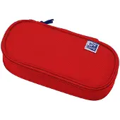 Oxford Schlamper-Etui, Polyester, oval, rot